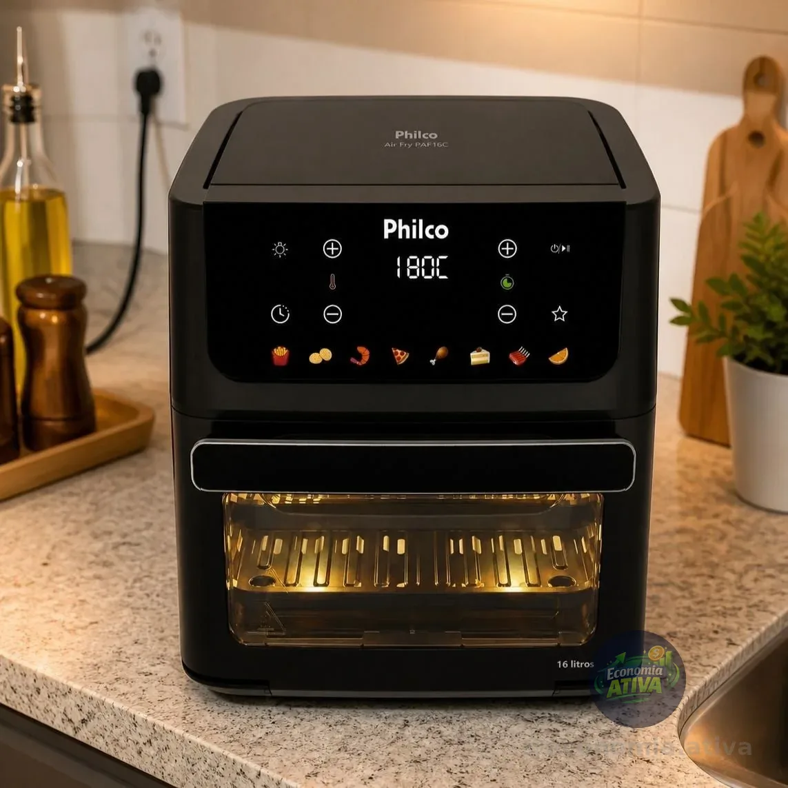 Fritadeira Air Fryer Philco 16 Litros Paf16c Preto 220v