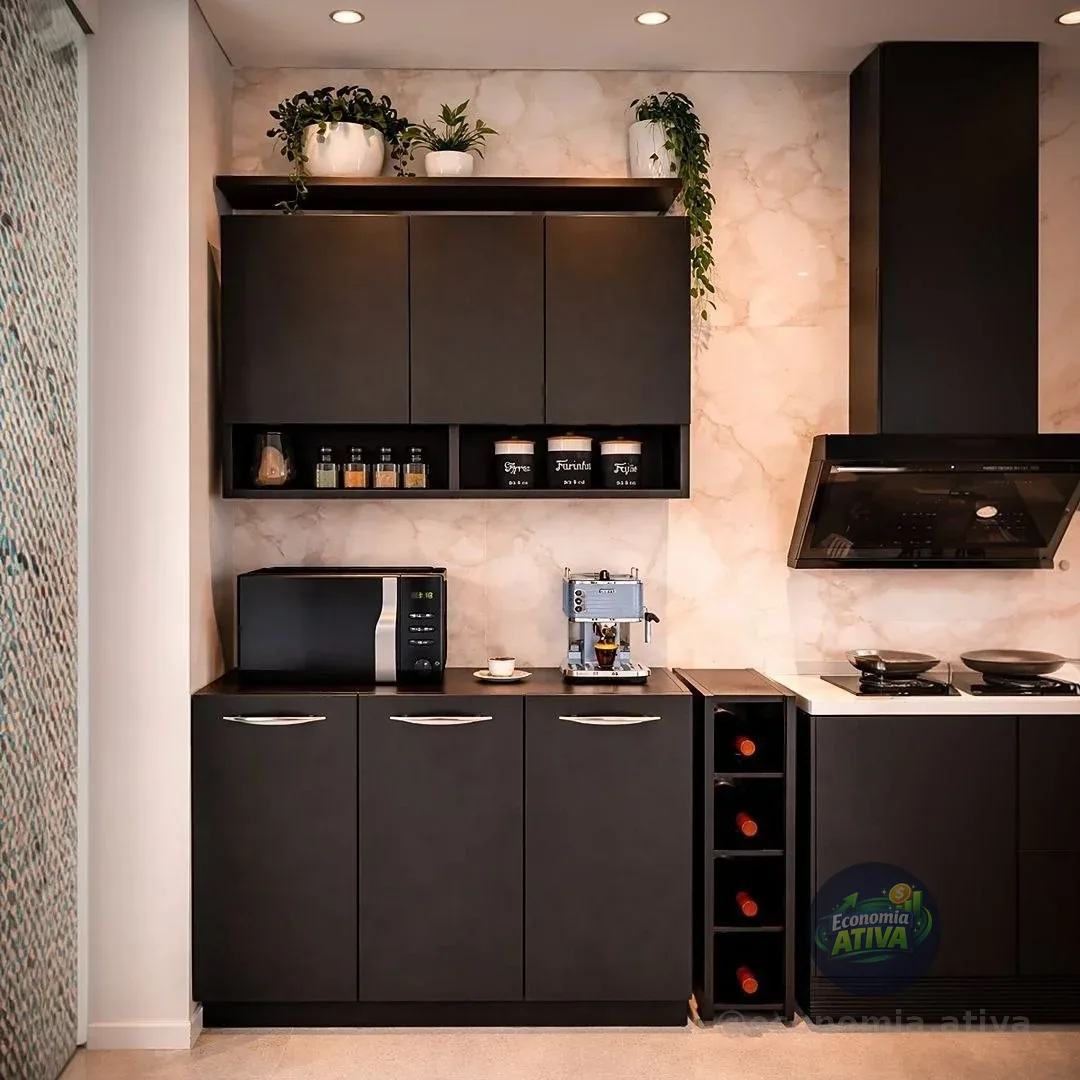 Armário Balcão Aéreo Casa Cozinha 3 Portas