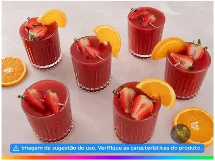 Jogo de Copos de Vidro 330ml 6 Peças Haus Concept Filetto