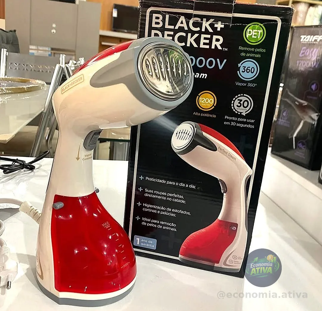 BLACK+DECKER Vaporizador de Roupas Portátil BDV2000V 1200W Vermelho 110V