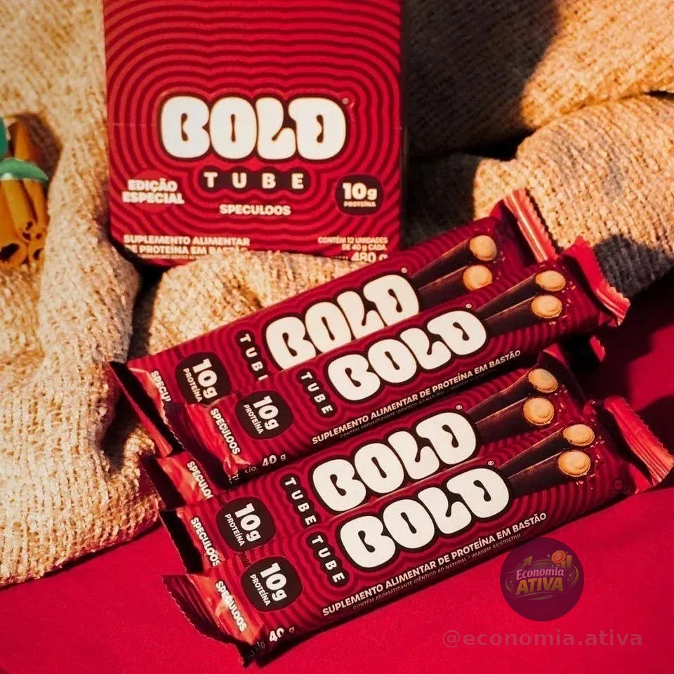 BOLD Tube Chocolate Proteico Avelã 10g de Proteína (12 Un.)