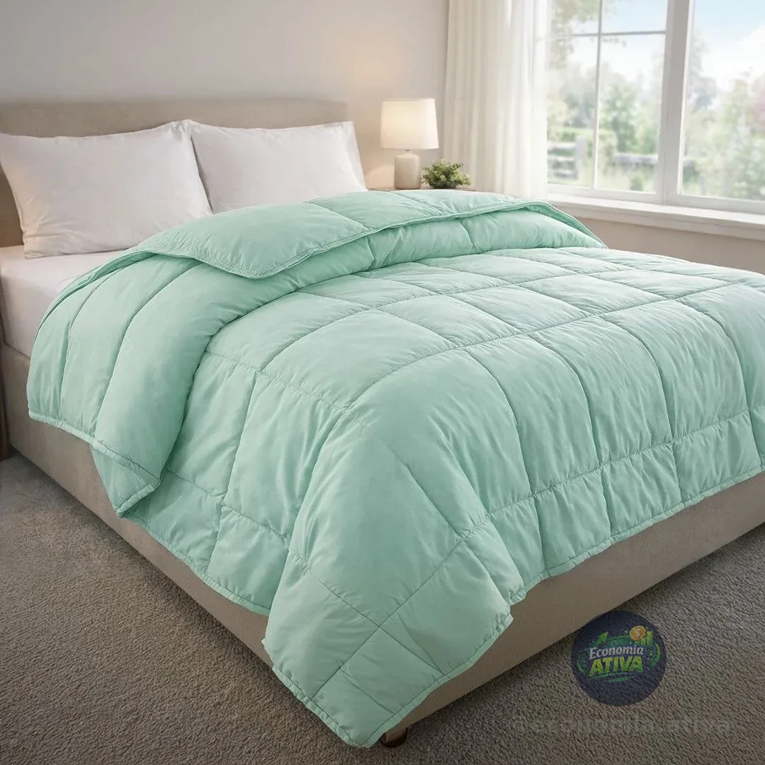 Edredom Casal Queen 400 Fios Dupla Face Grosso Hotel Oferta