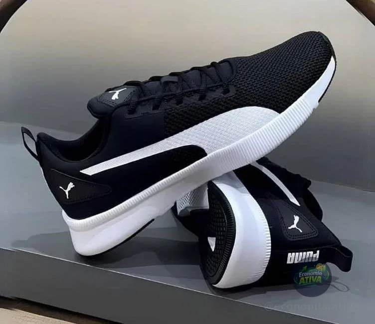 Tênis Flyer Runner Mesh Bdp Puma Preto E Branco Liso 40 Br