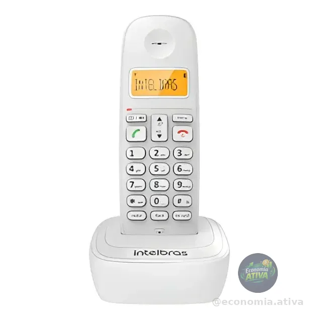 Telefone Sem Fio Com Identificador E Display Luminoso Ts 7510 Branco Intelbras 127/220v