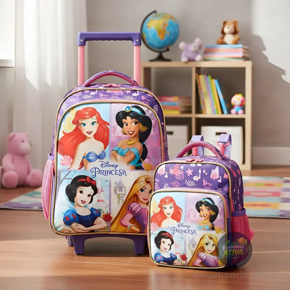 Kit Mochila E Lancheira Princesas Y2 Xeryus 29-roxo Princesas