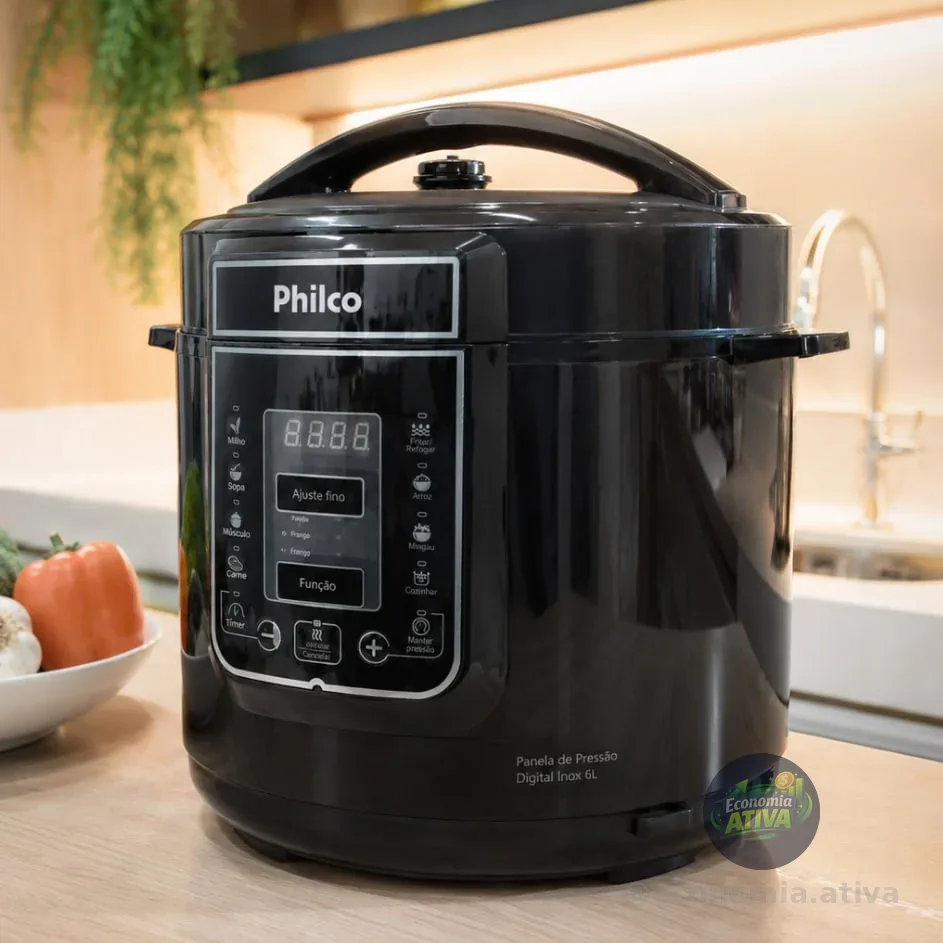 Panela De Pressão Elétrica Philco Ppp01p 6l Preto 220v 0 Hz