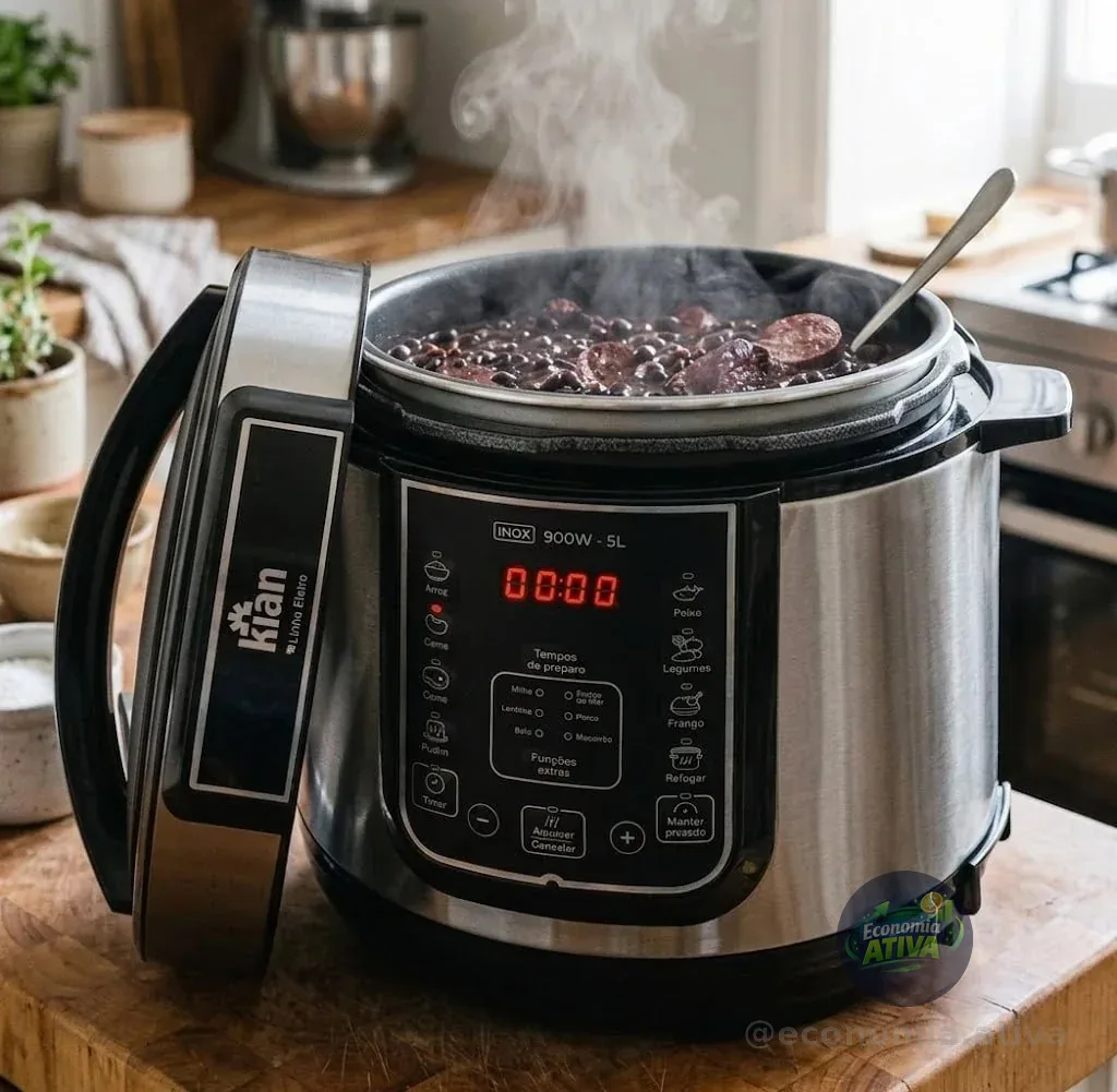 Panela De Pressão Elétrica 5 Litros Kian Inox 127v