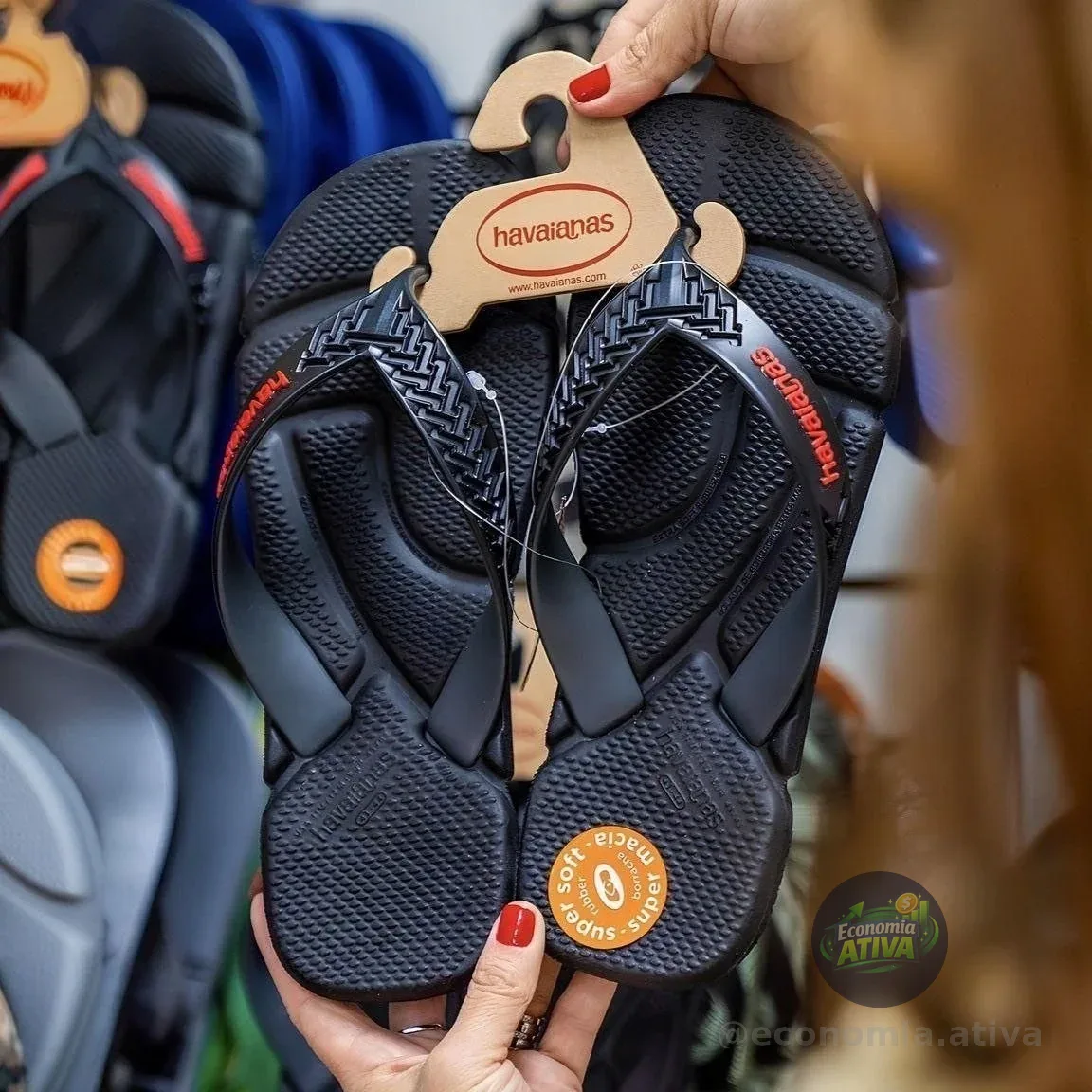 Chinelo Havaianas Masculino Power 2.0 Anatômica Massageadora