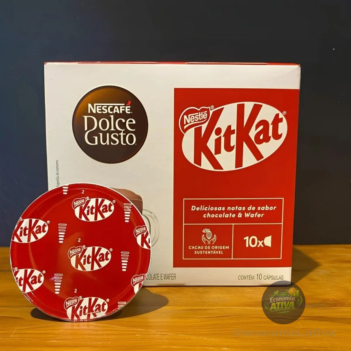 Café em Cápsula Nescafé Dolce Gusto KitKat 10 Cápsulas 170g
