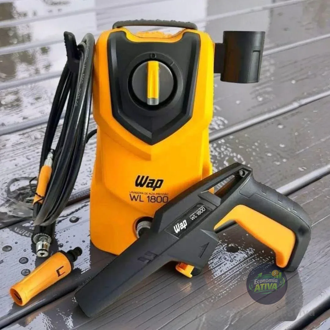 WAP Lavadora de Alta Pressão WL 1800 360L/h Portátil, com Jato em Leque e Concentrado 1500psi 1400W 127V