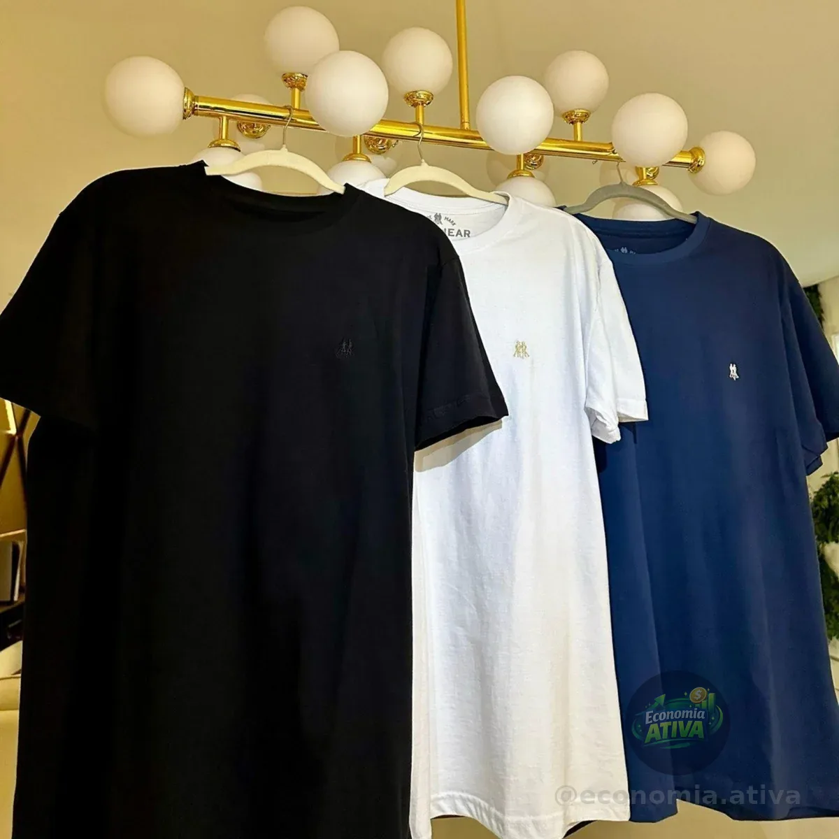 Kit 3 Camisetas Masculinas Polo Wear Sortido 2 M Lisa
