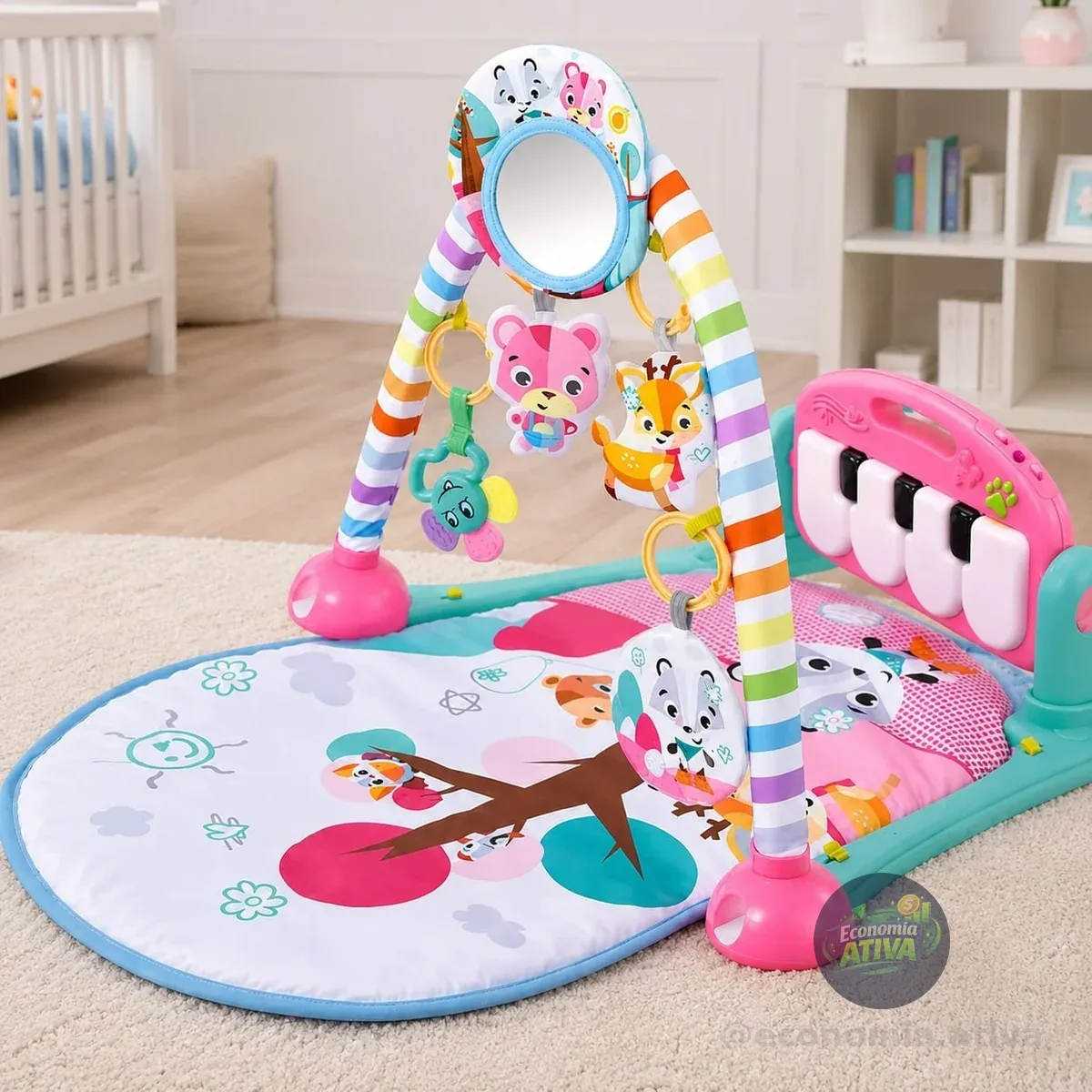 Tapete Musical Infantil De Atividades Com Piano E Bluetooth