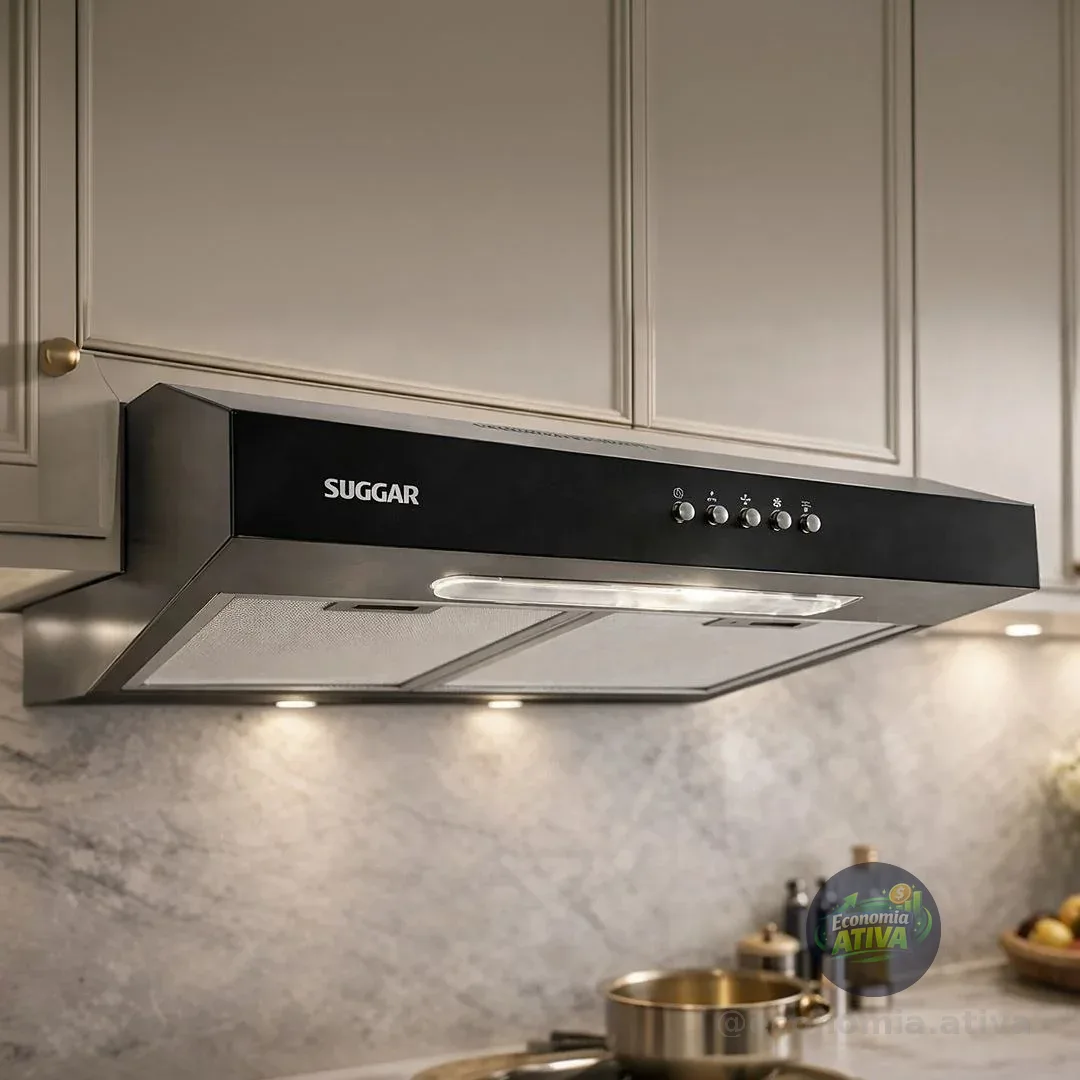 Depurador Exaustor Slim 60cm Preto Dps161pt Suggar 127v