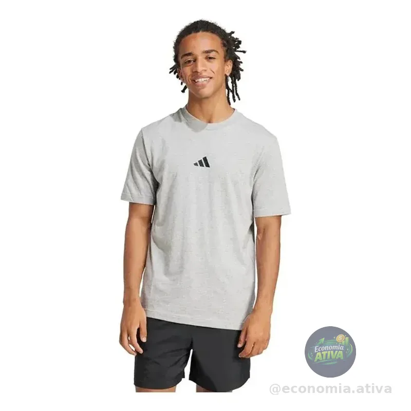 Camiseta Malha Simples Essentials Small Logo adidas