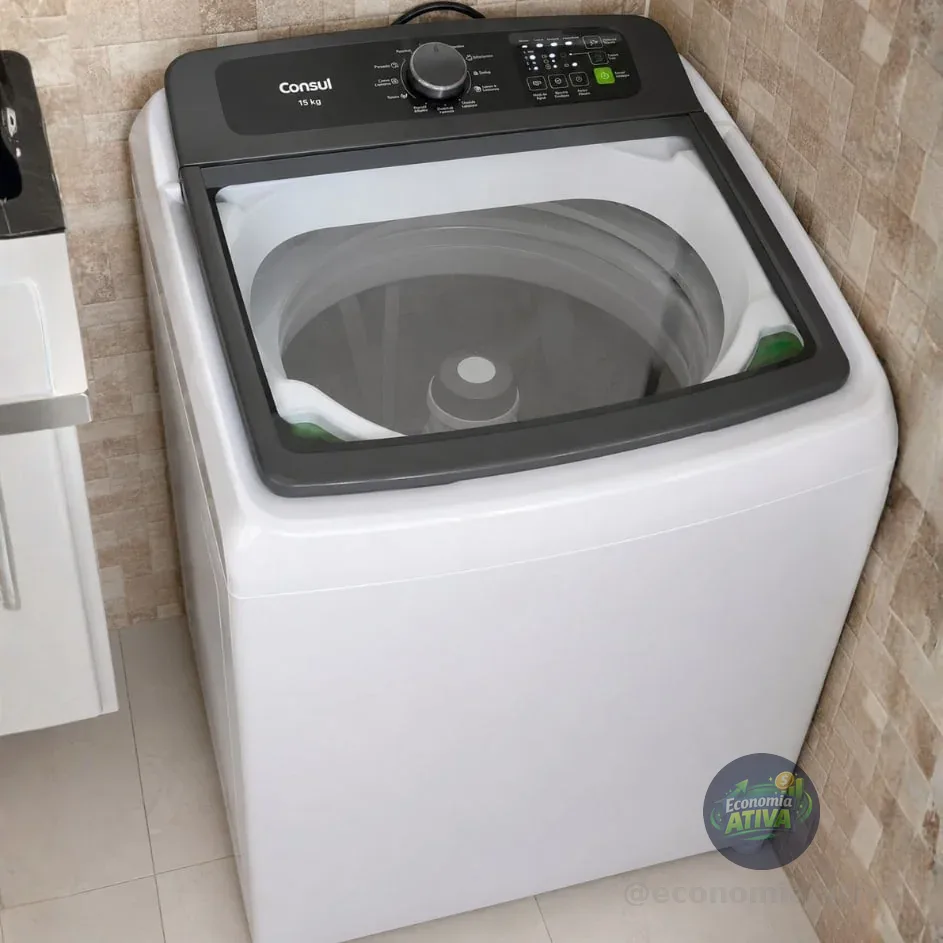Máquina De Lavar Cwn15ab 15kg Branca Consul Cor Branco 220v