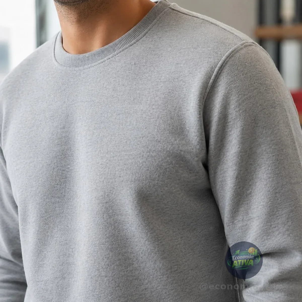 Moletom Blusa Frio Unissex Gola Redonda Careca Liso Promoção