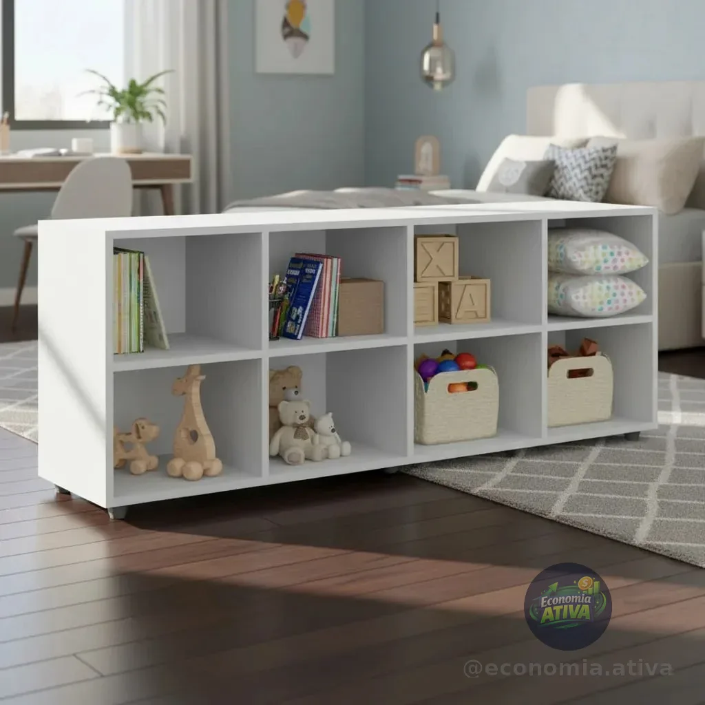 Nicho Organizador Horizontal Branco - Movelbras