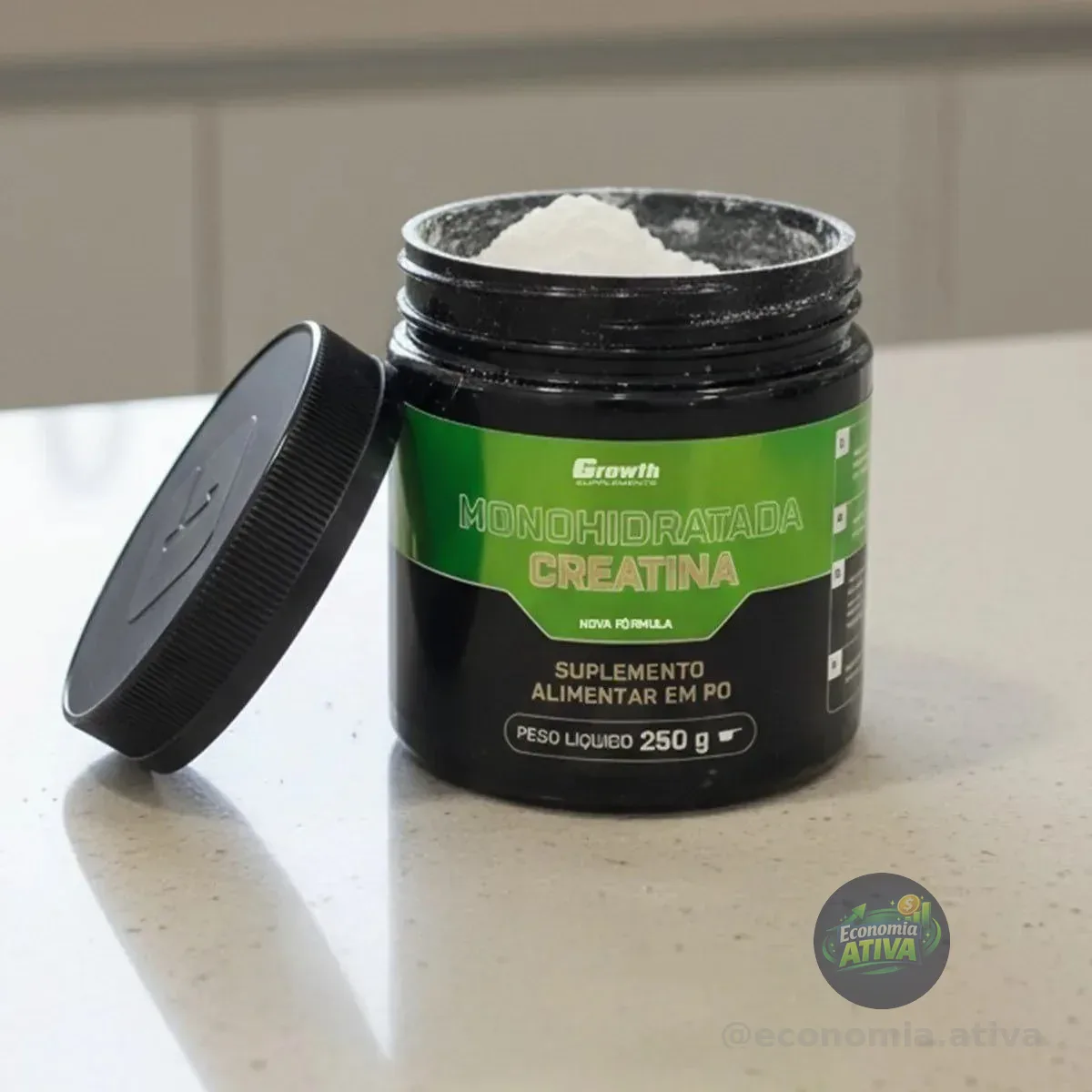 Creatina Monohidratada 250g Growth Supplements - Sem Sabor Em Pó