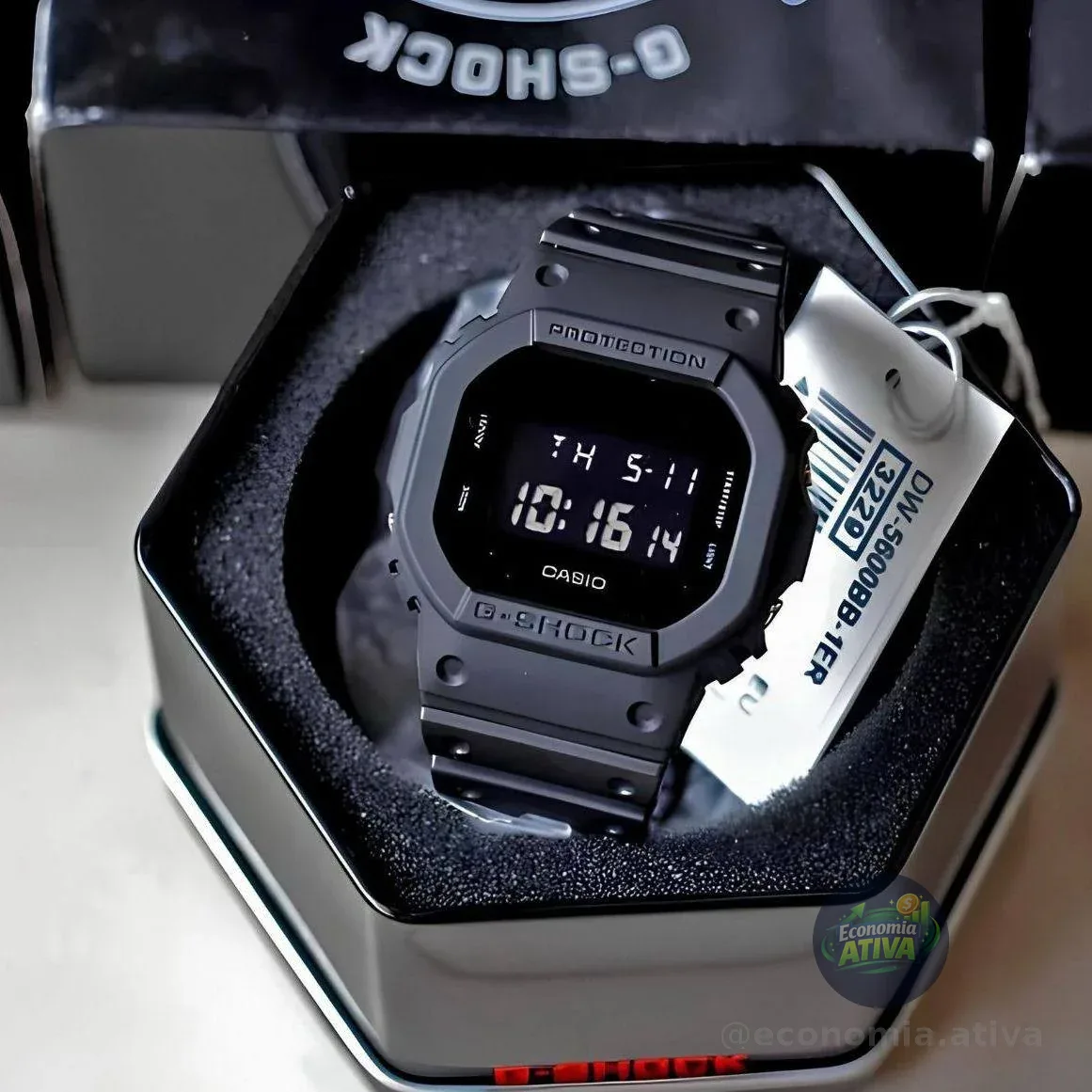 Relógio Casio Masculino G-shock Digital Preto Dw-5600bb-1dr Preto