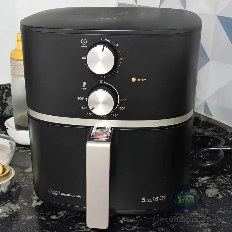 Fritadeira Elétrica Air Fryer Wap Wafg2s 5 Litros Com Revestimento Antiaderente 1500w 220v Preto