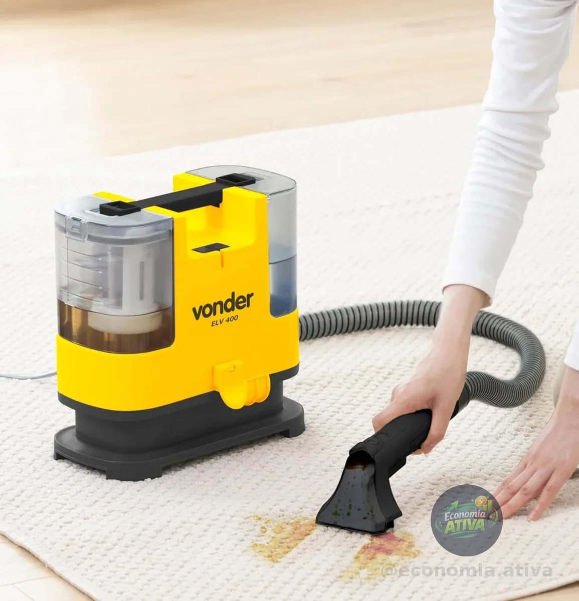 Extratora Portátil Para Limpeza 1,3l 400w - Elv 400 Vonder Amarelo 220v