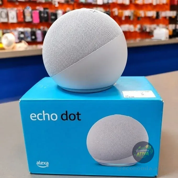 Assistente Virtual Smart Speaker Echo Dot 5ª Geração B09b8vgcr8 Com Alexa Amazon Bivolt Branco