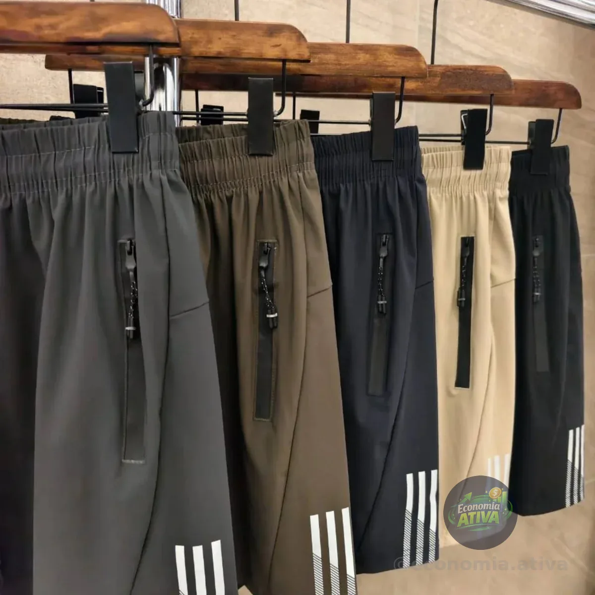 Kit 3 Bermuda Masculina Importada Seda  Secagem Rápida