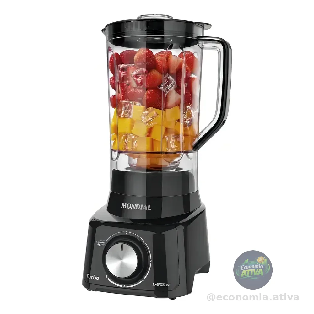 Liquidificador Turbo Full Mondial 900w - L-900 Fb Preto 127v