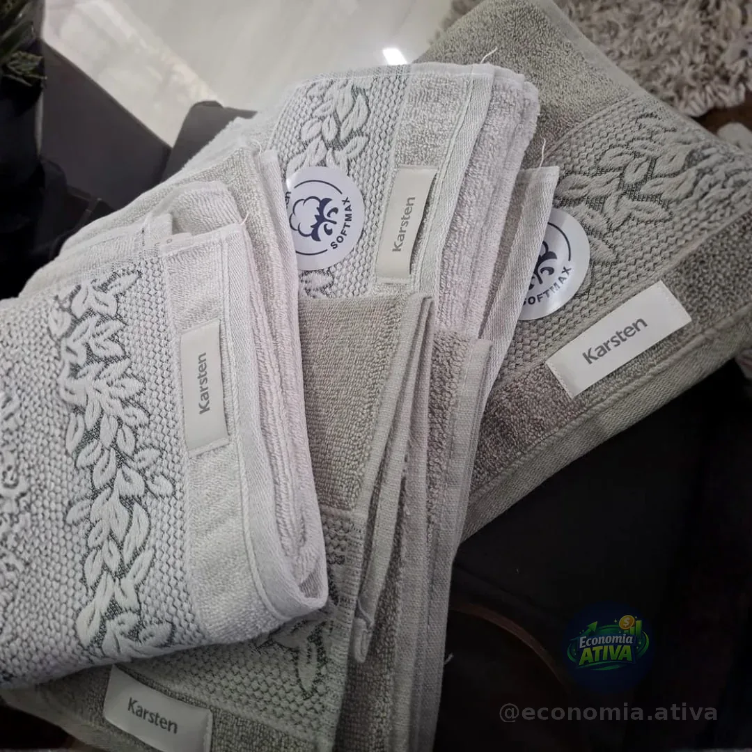 TOALHAS KARSTEN É QUALIDADE, são 4 peças 😍