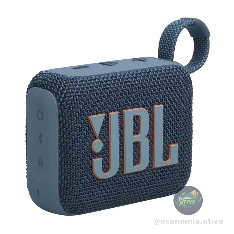 JBL, Caixa de Som, Go 4, Bluetooth, Portátil, Auracast, À Prova D'água e Poeira - Azul