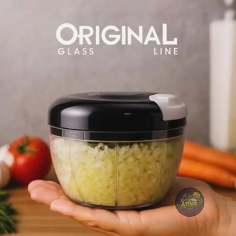 Processador de alimentos, triturador 3 laminas 500ml alho, legumes