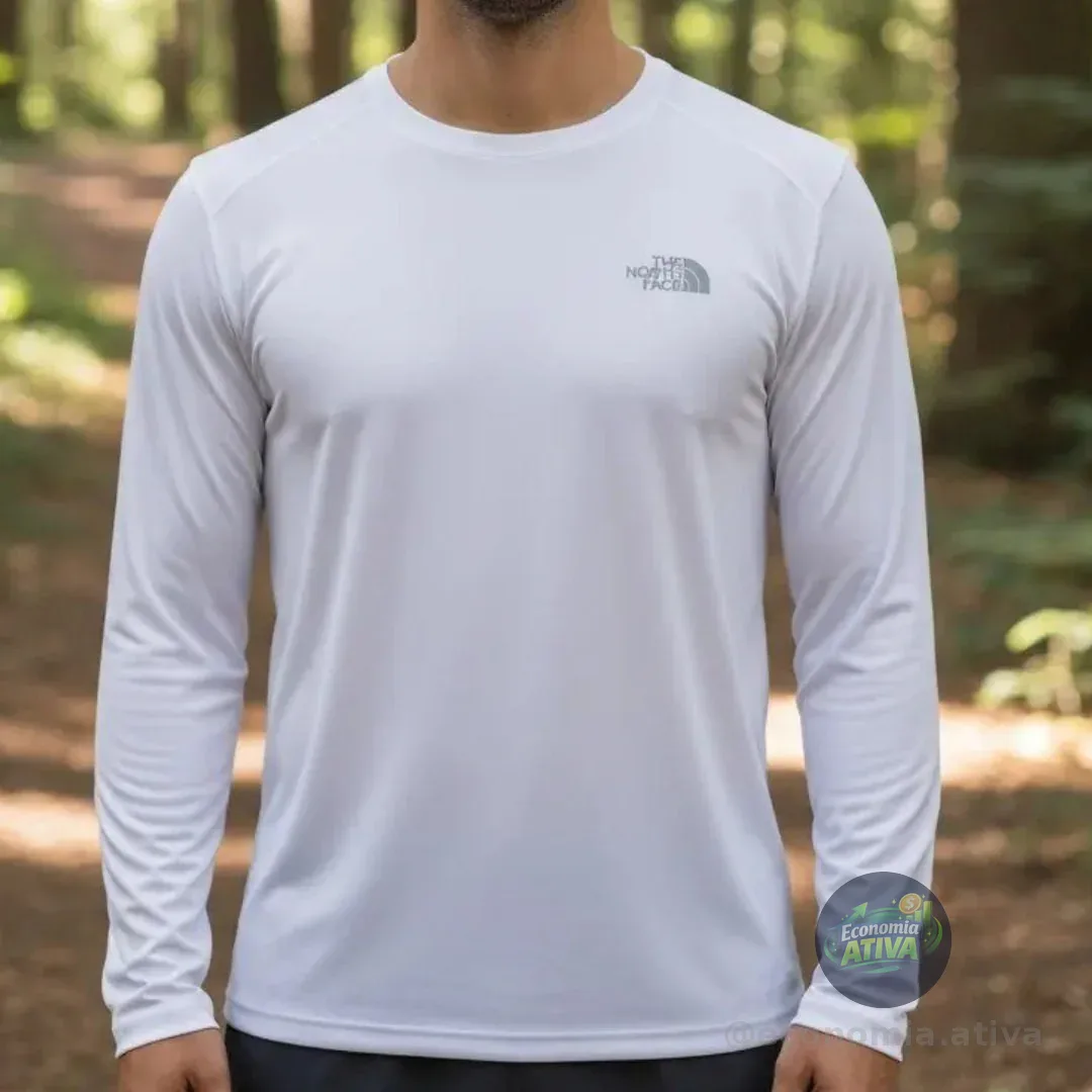 Camiseta The North Face Masc Hyper Tee Crew Manga L Original