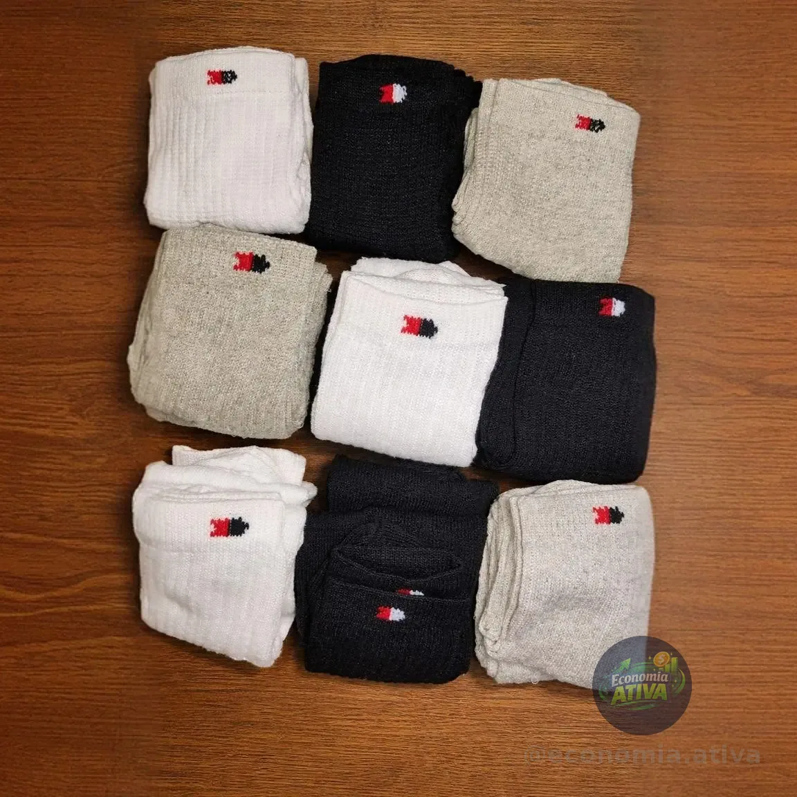 Kit 15 Pares Meias Sport Algodão Cano Alto Sandrini Conforto Sortidos 39-43