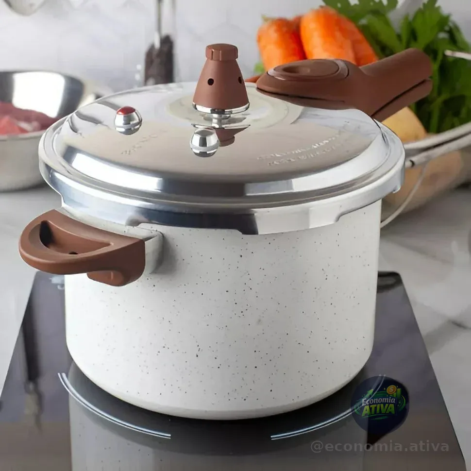 Brinox Pressure Panela De Pressão Revestimento Cerâmica Indução 4,2l Cor Vanilla Vanila