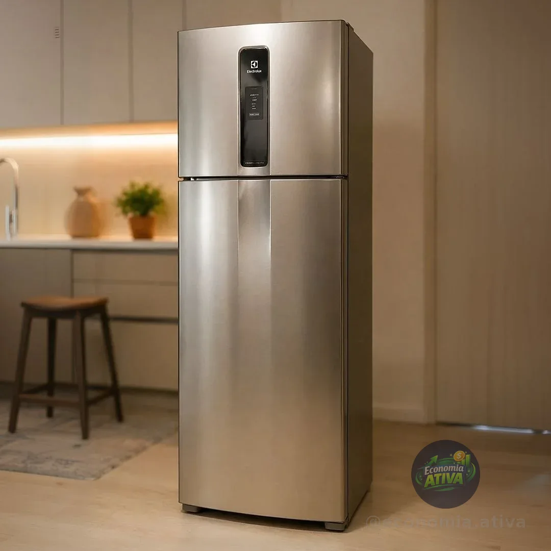 Geladeira Electrolux Frost Free Inverter 480l Efficient Com Autosense Smartbivolt Duplex Cor Inox Look (it70s) Bivolt Prateado 127/220v