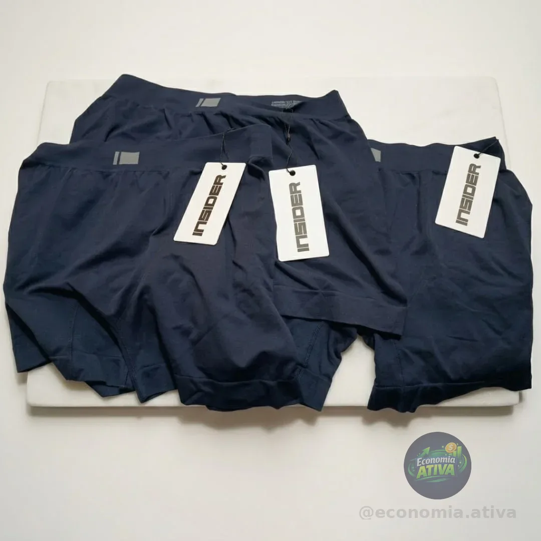 Kit 6 Cuecas Boxer Seamless Insider Masculino