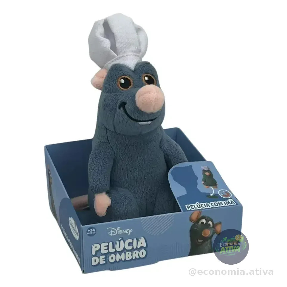 Pelúcia Fun Divirta-se Disney Remy Rato Pequeno Cinza