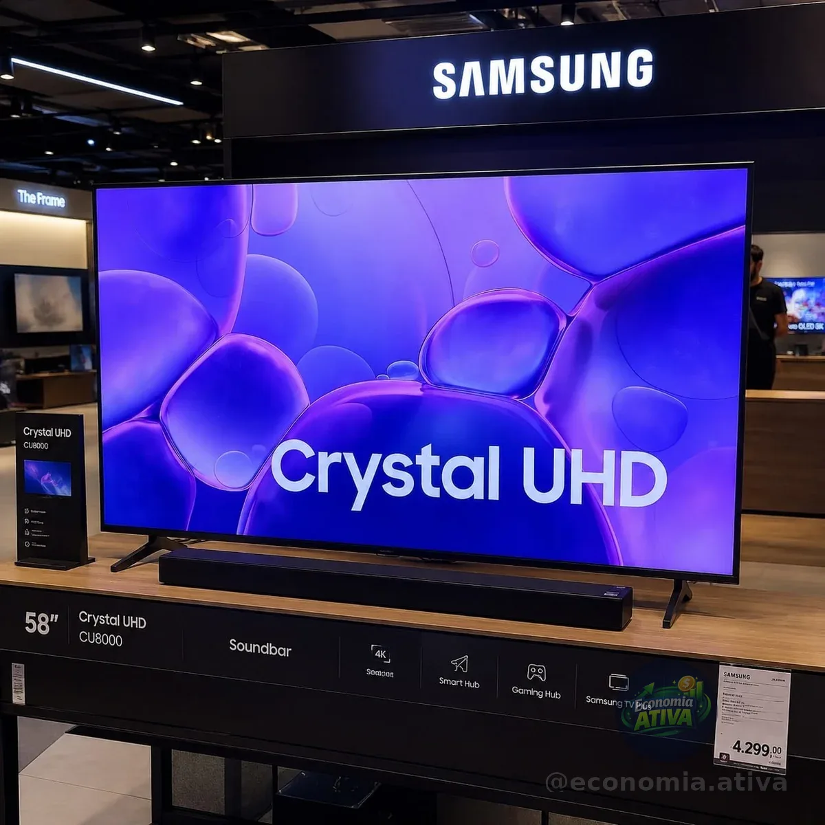 Samsung Smart Tv 58  Crystal Uhd 4k 2025 + Soundbar Hw-b400f