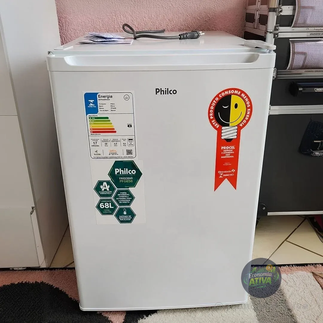 Frigobar Philco Pfg85b 68 Litros Porta Reversível Cor Branco 127v