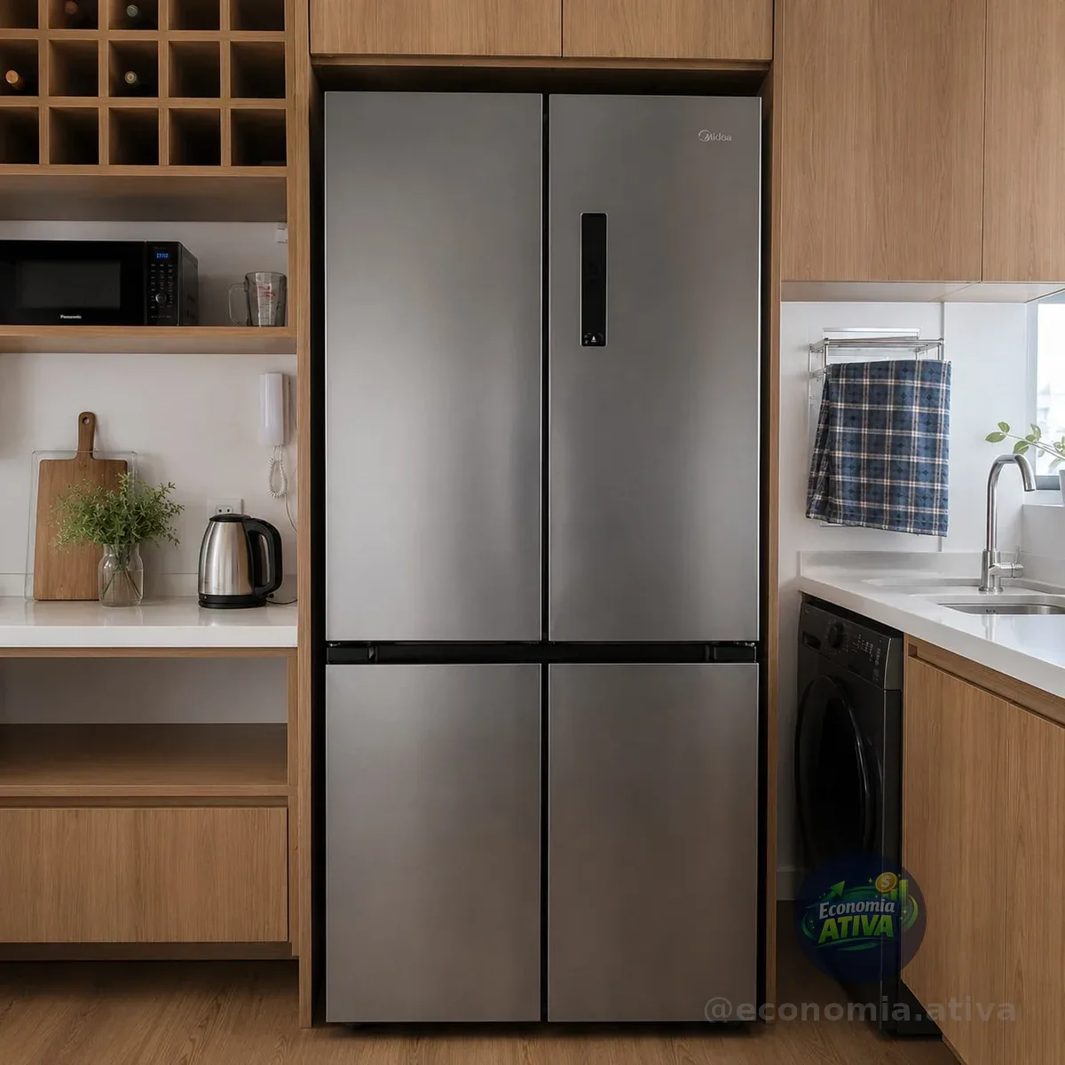 Geladeira Midea French Door Frost Free Md-rf691fgd463 474l Inox Bivolt