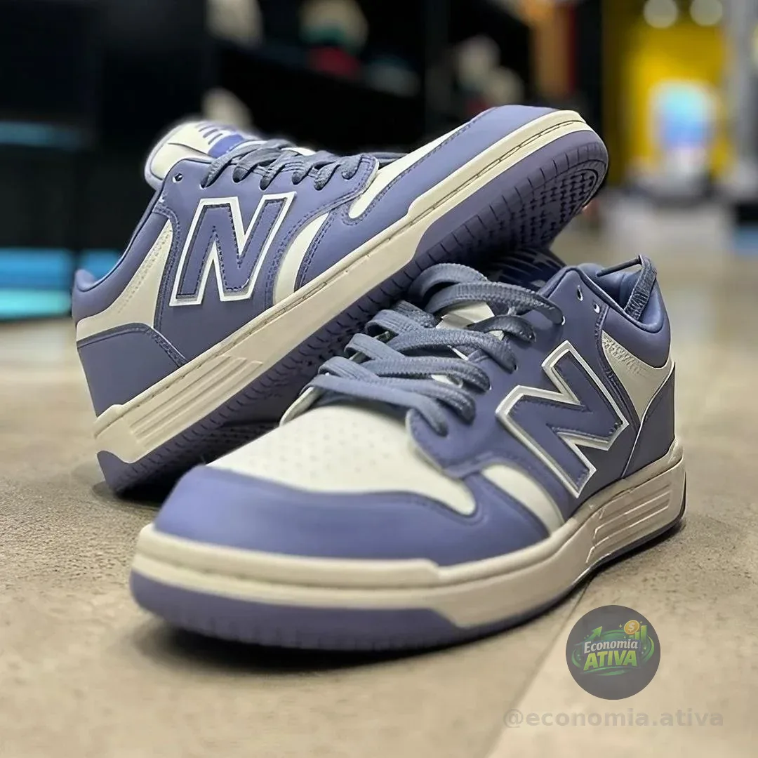 Tênis Feminino Urbano Retrô Couro Sintético 480 Low Nb