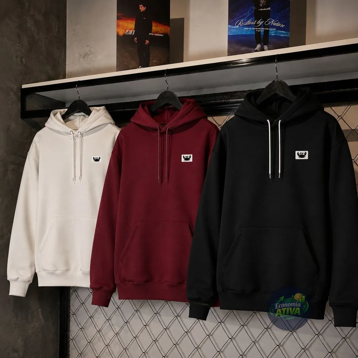 Moleton Capuz Blusa De Frio Lisa Cordão Neon Canguru Macio
