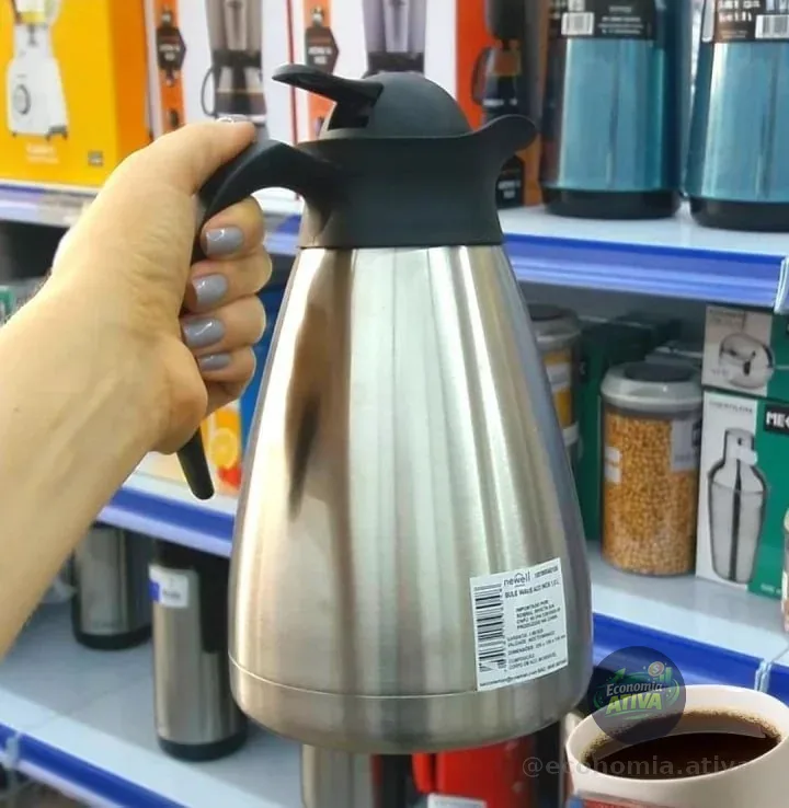 Bule Wave Aço Inox 1L Invicta