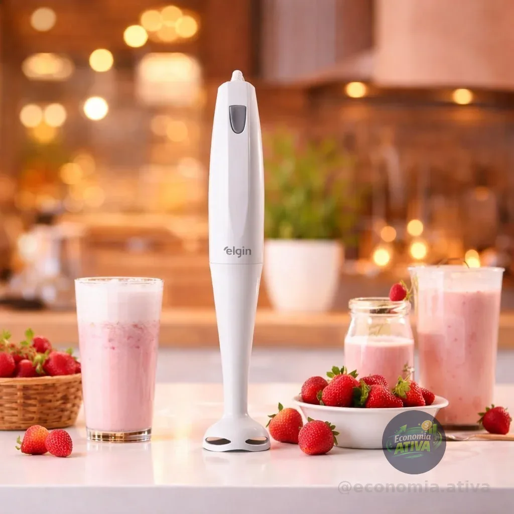 Mixer de Mão 200W Elgin Compacto e Leve, ergonômico e fácil de limpar Branco 220v