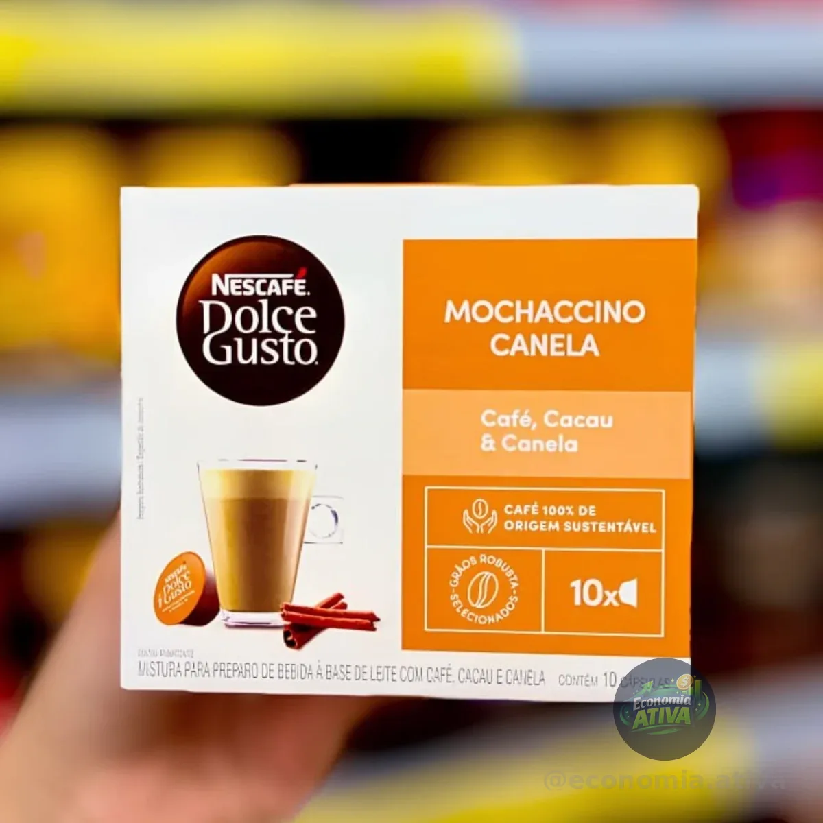Café em Cápsula NESCAFÉ DOLCE GUSTO Mochaccino Canela 10 Cápsulas