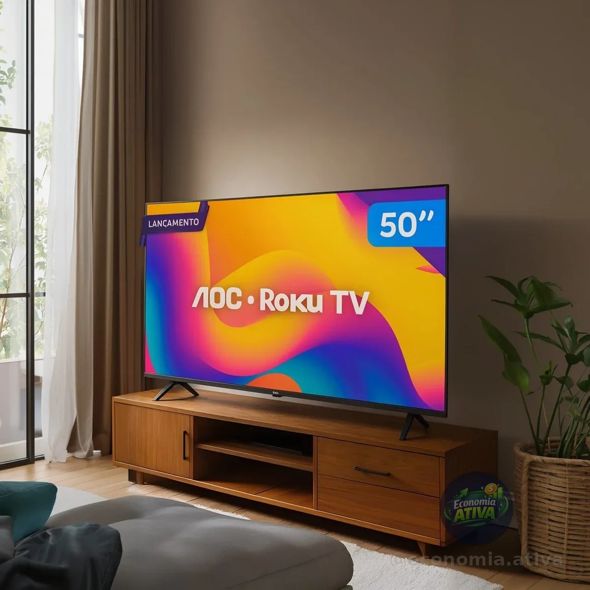 Smart Tv 50 Aoc 4k Dled 50u7045/78g Roku Tv Quad
