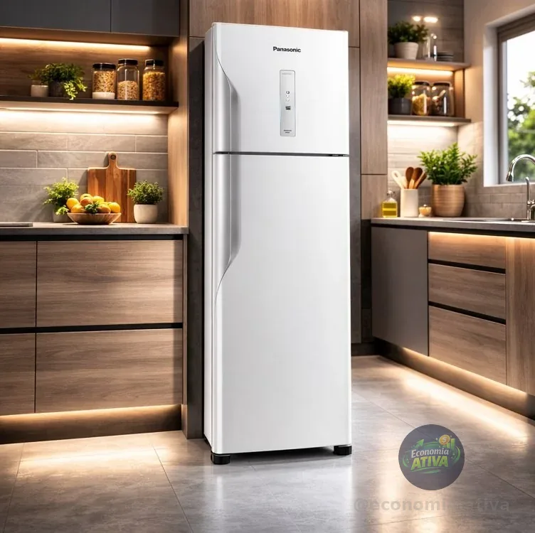 Geladeira Panasonic A+++ Frost Free 387l Branco Nr-bt41pd1wa 127v