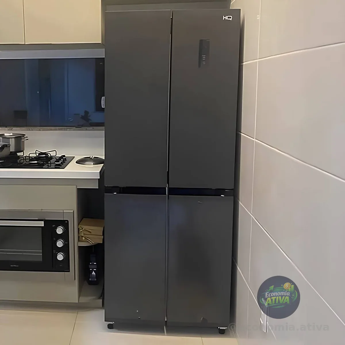 Geladeira Refrigerador HQ Frost Free Multidoor 426 Litros Prata HQ-426MDFF (220V)