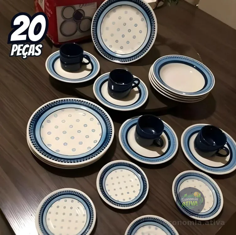 Aparelho de Jantar e Chá 20 Peças Biona de Cerâmica - AliExpress 15