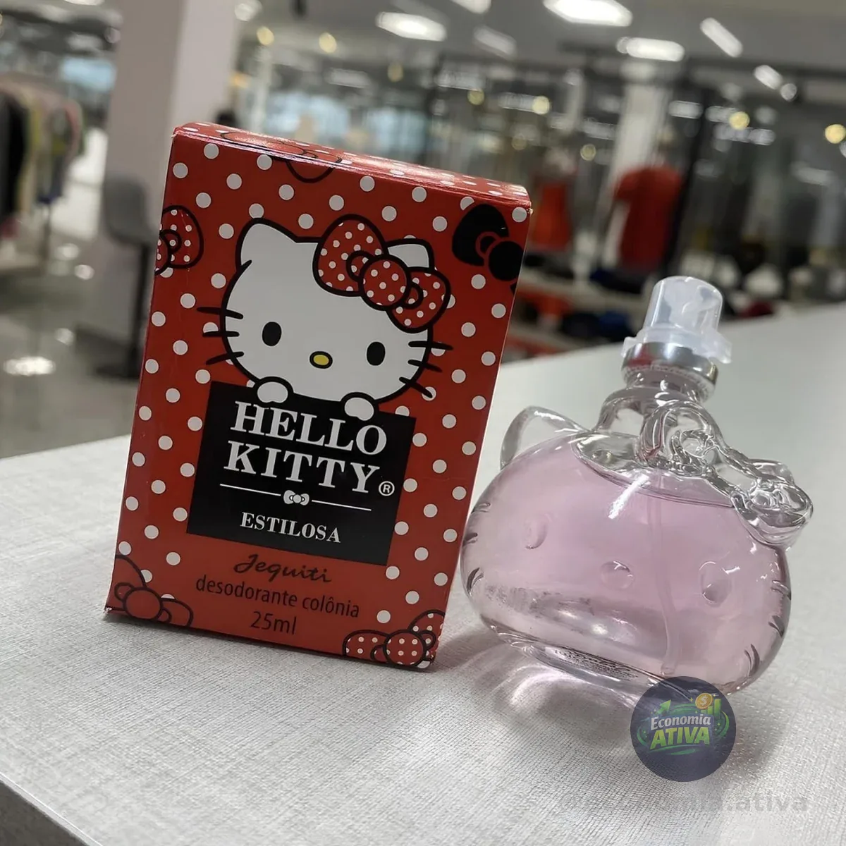 Perfume Desodorante Colônia Feminina Hello Kitty Estilosa 25ml Jequiti